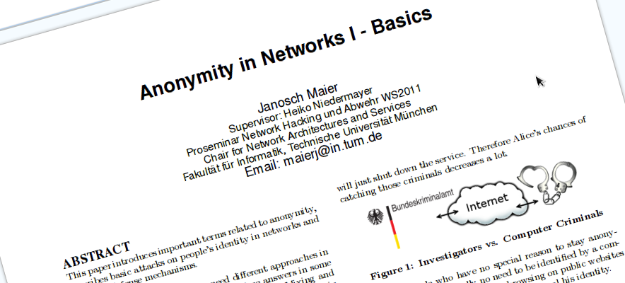 Anonymity in Networks teaser